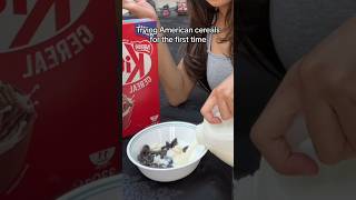 🍫🥣TRYING AMERICAN CEREALS FOR THE FIRST TIME  OREO Os oreocereal kitkatcereal americancereal [upl. by Linnette]