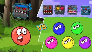 Red Ball ALL Color Balls Vs Volume 124 amp 5 Bosses Vs Red Ball in Volume 3 Boss Gameplay [upl. by Winzler]