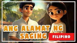 ANG ALAMAT NG SAGING  FILIPINO FOLK TALES  TAGALOG STORIES [upl. by Kiker]