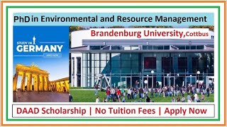 PhD from Germany in Environmental and Resource Management  DAAD Scholarship Brandenburg University [upl. by Emeline288]