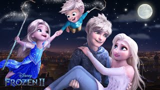 Frozen 2 Elsa and Jack Frost fly with their daughter and son ❄💙 Frozen Magic  Alice Edit [upl. by Rengaw]