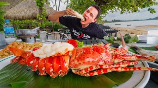 Best Seafood in Phuket 🇹🇭 GIANT LOBSTER  Crab Curry in Phuket Thailand [upl. by Kihtrak737]