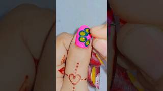 Easy flower nail art design shortsvideo naildesigns nailcolour nailart [upl. by Nitsirt]