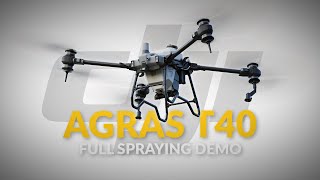 DJI Agras T40 Full Spraying Demo  DJI Agras T40  Agri Spray Drones [upl. by Albertine]