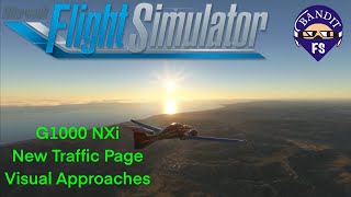 MSFS 2020  G1000 NXi  Traffic Page  Visual Approach to KSNA [upl. by Eseela240]