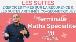 Exercices types sur la récurrence amp les suites arithméticogéométriques  Maths Spécialité [upl. by Ainat]