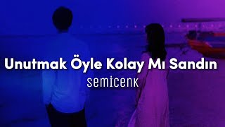 Semicenk  Unutmak Öyle Kolay Mı Sandın SözleriLyrics [upl. by Marlea]