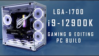 intel i9 12900K RTX 3070TI GAMING AND EDITING PC BUILD 2022 [upl. by Anirak179]