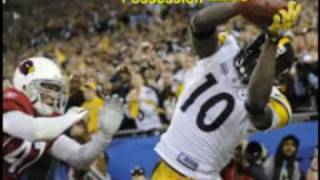 Santonio Holmes Super Bowl Winning Catch [upl. by Aytak]