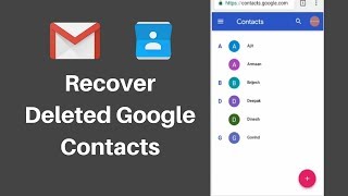 How to Recover Deleted Contacts from Gmail In Phone [upl. by Prendergast]