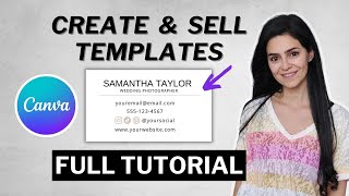 Create CANVA Templates to Sell on Etsy Step by Step FULL Process [upl. by Kloman]