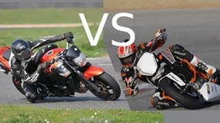 KTM 690 Duke Cup vs GSR 600 [upl. by Burrow497]