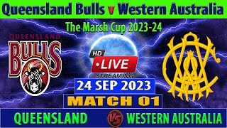 Queensland vs Western Australia  QLD vs WAU  The Marsh One Day Cup 202324  Cricket Info Live [upl. by Narra]