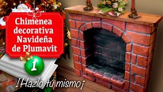 Chimenea decorativa Navideña de Plumavit [upl. by Atilrahc214]