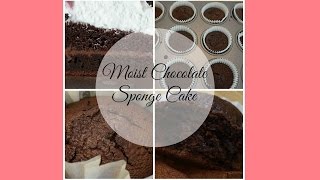 How to Make an Easy Moist Chocolate Sponge Cake at Home [upl. by Aiuqenehs]