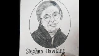 How to draw Stephen Hawking  Step by Step sketch tutorial for beginners  part 2 [upl. by Gibbons]