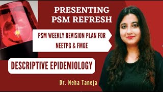 PSM Weekly Revision PlanDescriptive Epidemiology amp Types of Epidemics fmge neetpg fmgeexaminicet [upl. by Kucik]