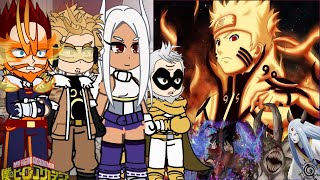 MHABNHA Pro heroes react to Naruto [upl. by Inaffyt]