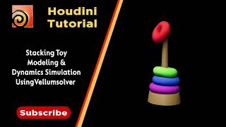 Houdini model Stacking Toy and Dynamics using Vellumsolve [upl. by Nollek98]