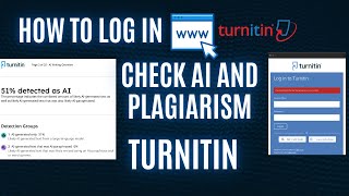 How to log in to turnitin and check AI and plagiarism [upl. by Irot]