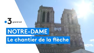 Chantier de reconstruction de la flèche de Notre Dame de Paris  Le Bras Frères à Jarny [upl. by Shaffert]