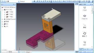 IRONCAD 基本図面化デモ2（3D→2D） [upl. by Lledniw]