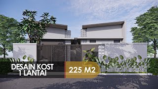 DESAIN KOST 1 LANTAI 8 PINTU DI LAHAN 225 M2 [upl. by Fruma]