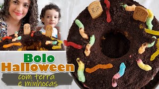 HALLOWEEN BOLO DE CENOURA DE MINHOCAS 🥕👻83 TAMIRES MOTA [upl. by Rochelle]