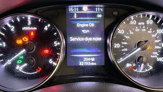 Nissan Qashqai Service Light Reset how to reset the engine oil service due now message ￼ [upl. by Asirret315]