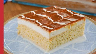 EASY TRES LECHES CAKE RECIPE  How to Make Three Milk Cake 💯 [upl. by Itsyrc963]