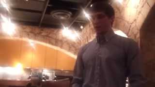 Dylan the singing waiter at Macaroni Grill [upl. by Melc]