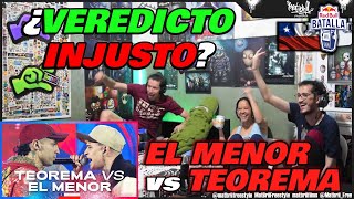 🔴COLOMBIANOS REACCIONAN a EL MENOR vs TEOREMA  ¿VEREDICTO INJUSTO RED BULL CHILE 2023 [upl. by Halliday656]