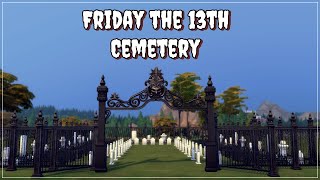 Crystal Lake Cemetery Friday the 13th  The Sims 4 speed build  No CC [upl. by Atiugram929]