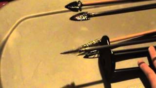 how do MY flint knapped heads spin OBSIDIAN STONE BROADHEADS ON CARBON ARROWS [upl. by Zora]