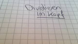 Dividieren im Kopf  Kopfrechnung in Mathe [upl. by Vitkun]