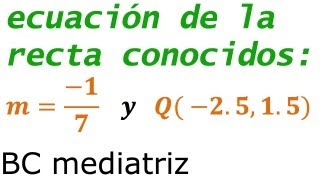 Ecuacion De La Recta Conocida La Pendiente [upl. by Wynne]