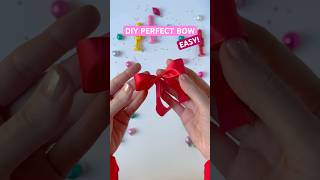 DIY EASY BOW bow christmasbow coquette holidaydecor tutorial diybow holidaygift wrapping [upl. by Drolyag]