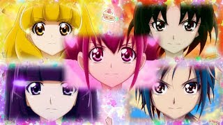 Smile Precure Group Transformation With Kirakira☆Precure Style [upl. by Merrily]