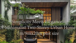 7m9mx20m plot size  A Minimalist Two Storey Urban Home Mordern urban house 2024 [upl. by Aropizt843]