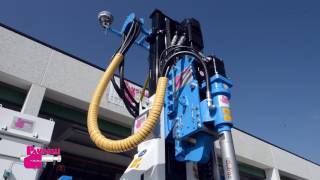 Pauselli Pile driver machine mod 900 with drilling hammer and dust extraction equipment [upl. by Sayles122]