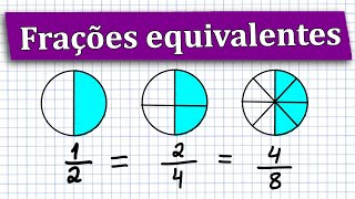 Frações equivalentes e simplificação de frações  Matemática do 5º e 6º ano [upl. by Aldercy]