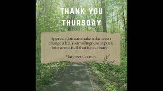 Thank you Thursday Be sure to thank your employees and coworkers for what they help you do [upl. by Ainesy]