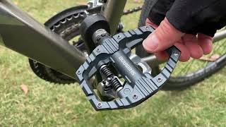 SHIMANO PD EH500 Pedals  Review Why I chose these Hybrid Cleat SPD pedals Gravel Mountain Bike [upl. by Aden601]