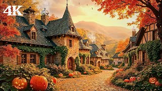 Whimsical Autumn Village Ambience  Birds Winds amp Chimes  Soothe Your Mind with Halloween Vibes [upl. by Hugues]