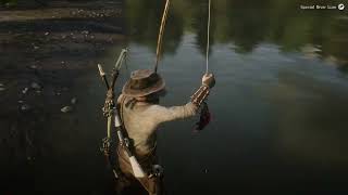 best spot for fishing Kamassa River RDR2 online [upl. by Beitris290]