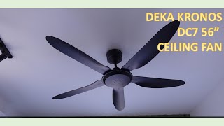 Review Deka Kronos DC7 56quot Ceiling Fan With amp Without LED [upl. by Redman560]