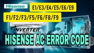 Hisense DC inverter ac error code E1E3E4E6F1F2F3F5F6F8F9E8E5 [upl. by Jolyn]