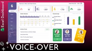 Excel Dashboard for Schools with changing students images dynamically  Full Tutorial  Voiceover [upl. by Amron]