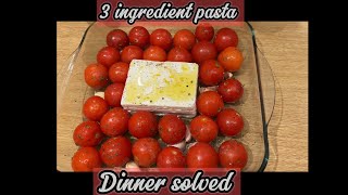 Feta Cheese Tomato Pasta  Only 3 ingredients Dinner  Super Easy and Delicious [upl. by Lrac]