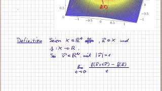 Analysis Diffbarkeit im Rn Definition Richtungsableitung 1633 [upl. by Boylan]